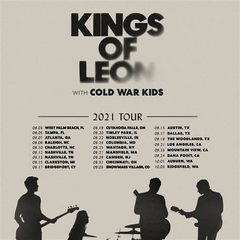 kings of leon tour 2021 book online